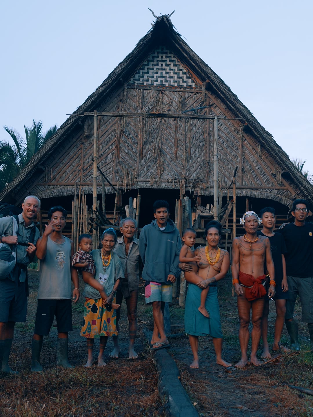 Blair, the family and the tour guides outside the Uma